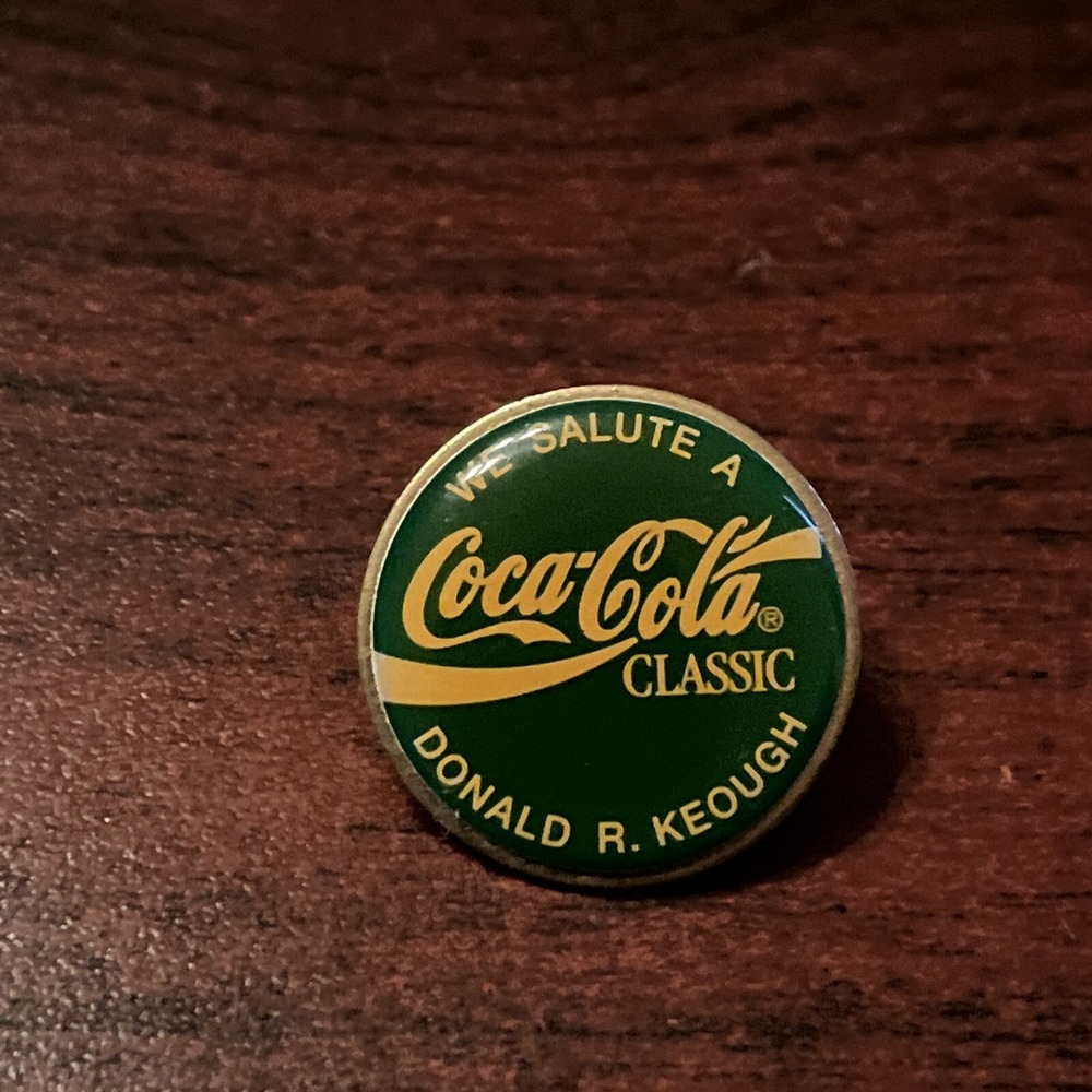 Vintage Coca-Cola "We Salute A Coca-Cola Classic" Donald Keough Lapel Pin